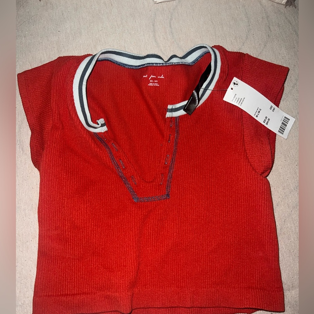 NET ORANGE URBAN OUTFITTERS CROP TOP